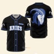Homesizy Custom Name Aries  Great Zodiac - Personalized Baseball Jersey
