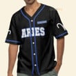 Homesizy Custom Name Aries  Great Zodiac - Personalized Baseball Jersey