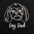 Personalized Shih Tzu Dog Dad Embroidered Tote Bag, Custom Tote Bag with Dog Name, Best Gifts For Shih Tzu Lovers