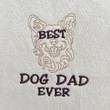 Personalized Best Corgi Dog Dad Ever Embroidered Tote Bag, Custom Tote Bag with Dog Name, Best Gifts For Corgi Lovers