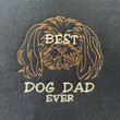 Personalized Best Shih Tzu Dog Dad Ever Embroidered Tote Bag, Custom Tote Bag with Dog Name, Best Gifts For Shih Tzu Lovers
