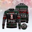 It‘s The Most Wonderful Time To Stay With My Pig Funny Ugly Sweater