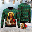 Jesus Green Christmas Funny Ugly Sweater