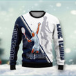 Love Tennis Christmas Funny Blue And White Ugly Sweater