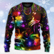 Dancing Santa Claus Tree Snow Man Neon Light Style Ugly Christmas Sweaters