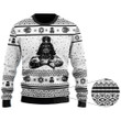 Christmas Star Wars Darth Vader Black And White Ugly Sweaters
