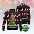 Bulldog Pine Tree Christmas Ugly Sweater