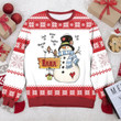 Personalized Custom Name Nana Grandma Snowman Kid Snowflake Ugly Sweater