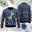 Tree rex TG5128 - Ugly Christmas Sweater unisex womens & mens, couples matching, friends, t-rex lover, funny family sweater gifts (plus size available)