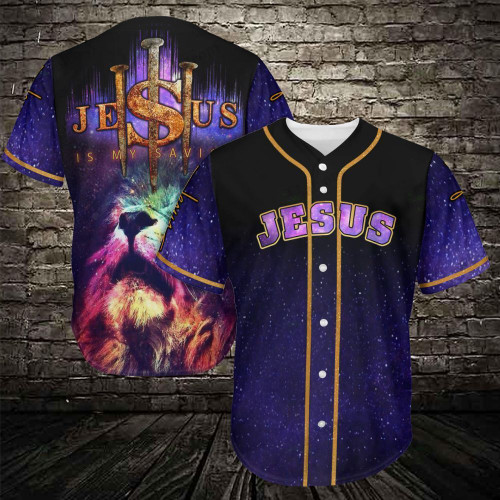 Baseball Tee Jesus and Lion Baseball Tee Jersey Shirts QT208111Td