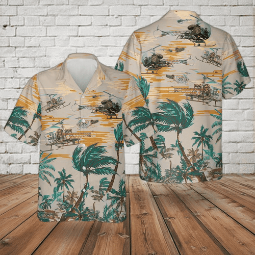 US Army Bell H Aloha Hawaiian Shirt For Summer