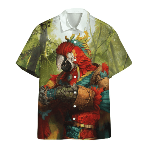 3D Majestic Parrot Warrior Custom Hawaiian Shirt QT303116Lb