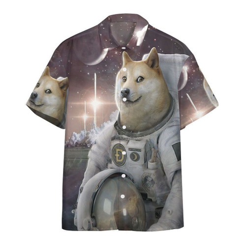 3D Doge To The Moon Custom Hoodie Tshirt ApparelHawaiian Shirts