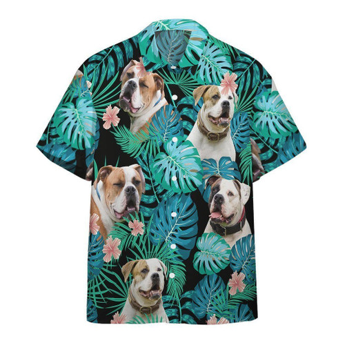 3D American Bulldog Summer Custom Short Sleeve Shirt Hawaiian Shirts
