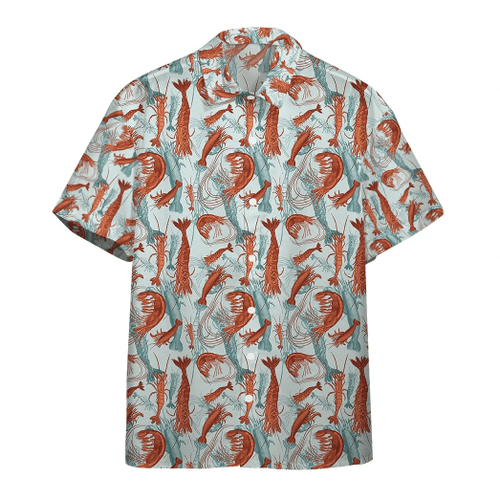 3D Shrimps Fan Hawaiian Shirt