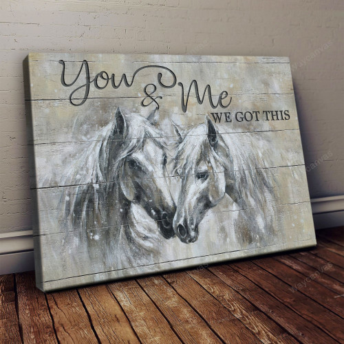 Horses, you and me we got together - Couple Landscape Canvas Prints -