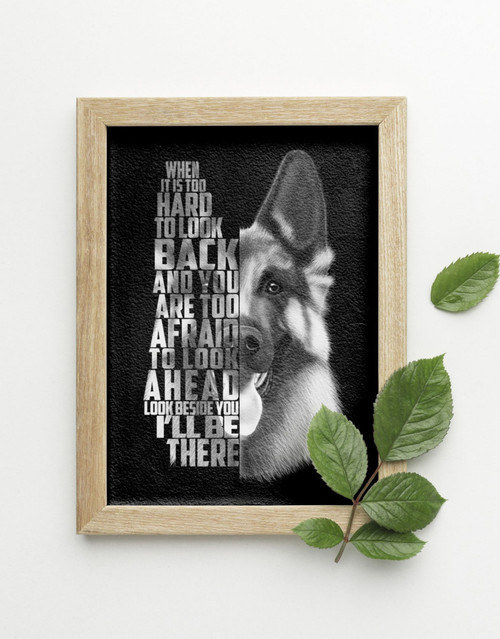 I Will Be There German Shepherd Canvas HY009004Ee