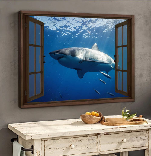 Shark Window Ocean View Poster & Matte HY210202