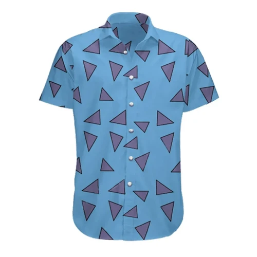 QT204314Lb 3D Rocko Short Sleeve Hawaiian Shirt Aloha For Summer