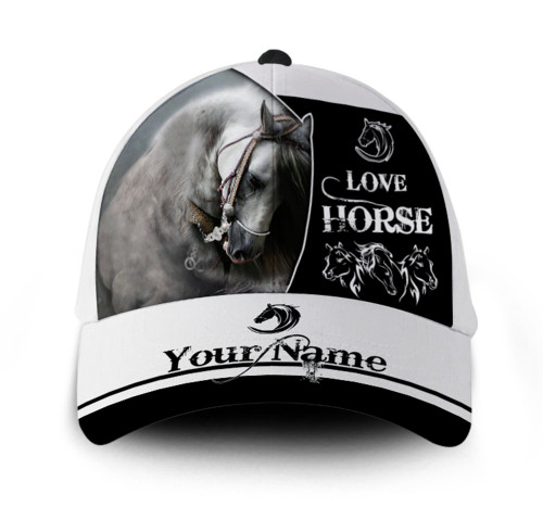 Personalized Custom Name Love Horse Hat Classic Cap QT309151
