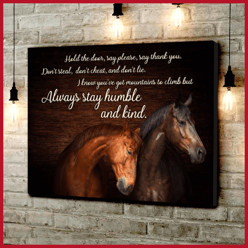 Horse Couple Marriage Anniversary Always Stay Humble And Kind Canvas HY207423Ee