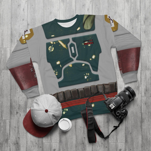 Boba Fett Long Sleeve Shirt, The Mandalorian Cosplay Sweatshirt, Star Wars Costume Sweater, Mandalorian Armor Outfit, Disney Plus TV Series