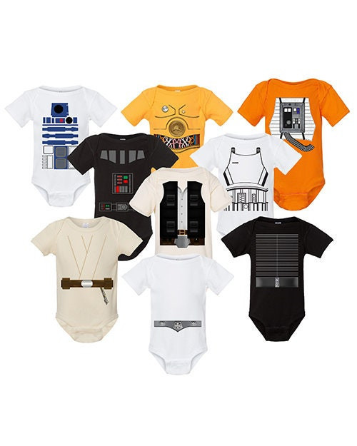 Star Wars Infant Baby Bodysuit Inspired Cosplay Costume Game, Movie, Birthday, Halloween Unisex Cotton Tshirt