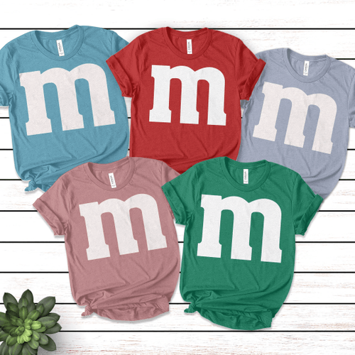 Matching Costume Shirt, M and M T Shirt Group Family,M&M T-Shirt,M and M Shirt,Group Family Matching Shirts,Candy Tee,Youth Shirt B-20082103 Unisex Cotton Tshirt