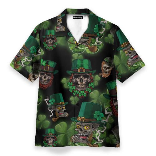 Skull Leprechaun Irish Happy St Patrick's Day - Hawaiian Shirt