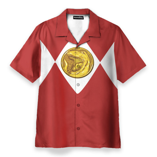 Mighty Morphin Power Rangers Red Cosplay Costume - Hawaiian Shirt