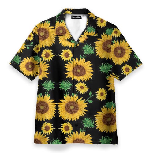 Sunflowers Men's Button Up Shirts - Hawaiian Shirt