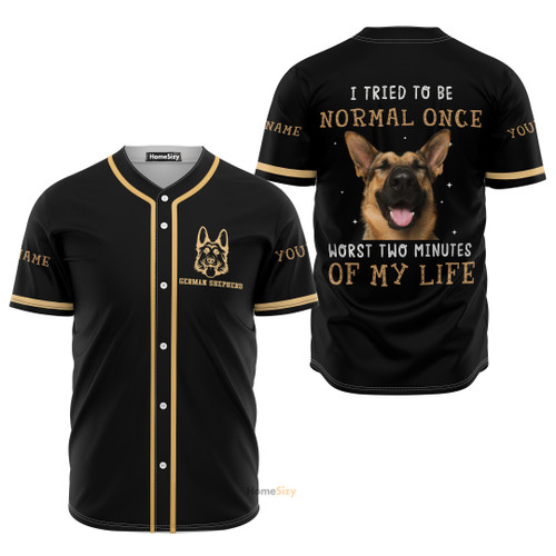 Custom Name German Shepherd - Personalized Baseball Jersey