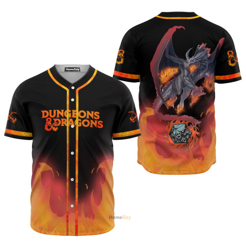 D&D Dungeons And Dragons With Dice - Baseball Jersey