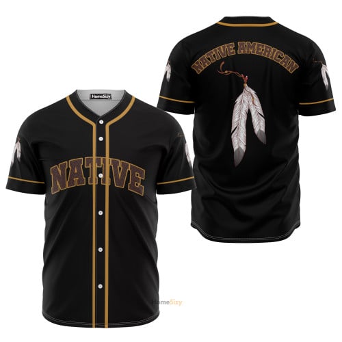 Native American Feather - Baseball Jersey