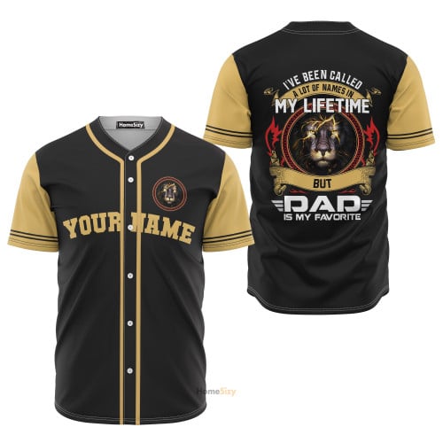 Custom Name Dad Is My Favorite - Personalized Baseball Jersey