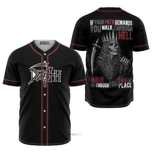 Death Walk Through Hell - Baseball Jersey