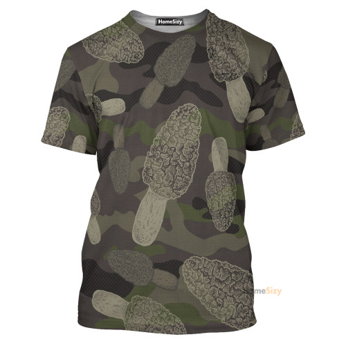 Morel Mushroom Camo - 3D Tshirt QT305895Hf