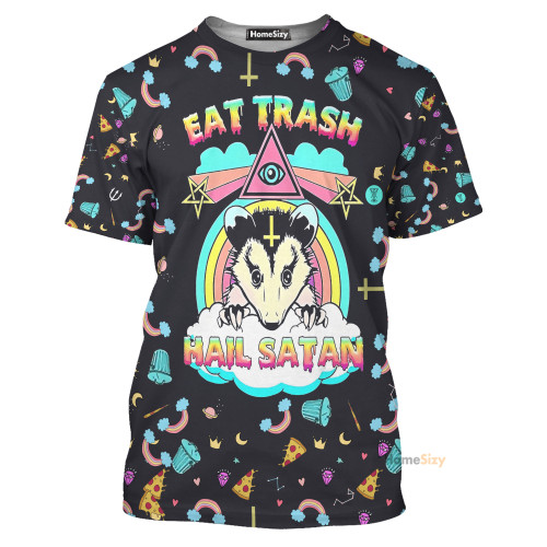 3D Eat Trash And Hail Satan Custom Tshirt QT307143