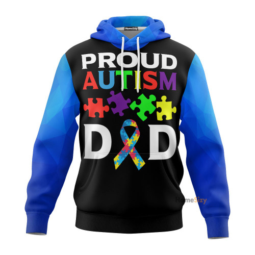Proud Autism Dad Hoodie Autism Awareness Hoodie Autism Awareness Gift Dad Gift QT208379Hf