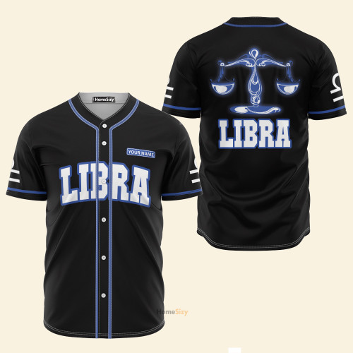 Custom Name Libra Great Zodiac Z13 - Personalized Baseball Jersey