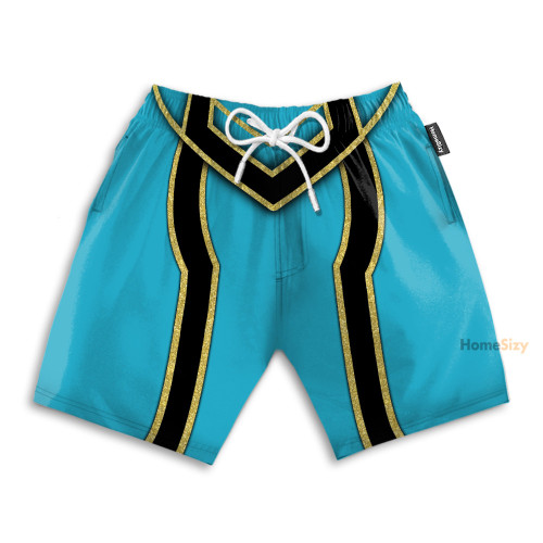 Power Rangers Mystic Force Blue Funny Cosplay Costume - Beach Shorts