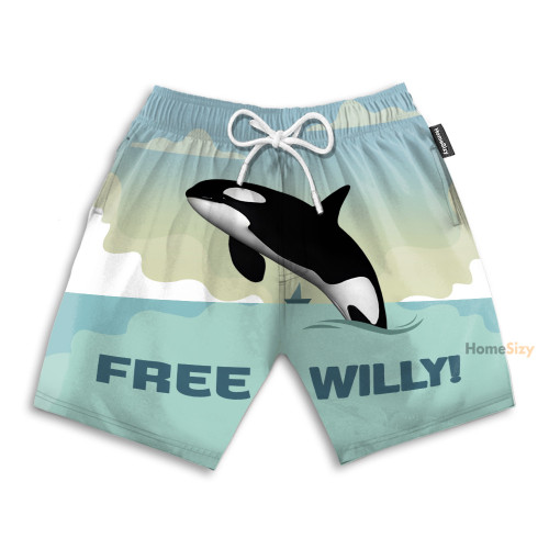 Free Willy Movie Funny Cosplay Costume - Beach Shorts
