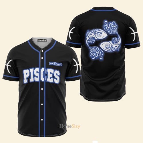 Custom Name Pisces Great Zodiac Z13 - Personalized Baseball Jersey