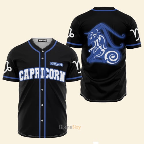 Custom Name Capricorn Great Zodiac Z13 - Personalized Baseball Jersey