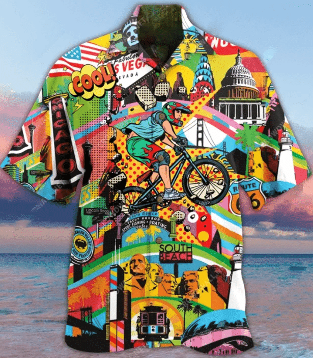 Amazing Cycling Colorful Hawaiian Shirt KLZ1071094Lb