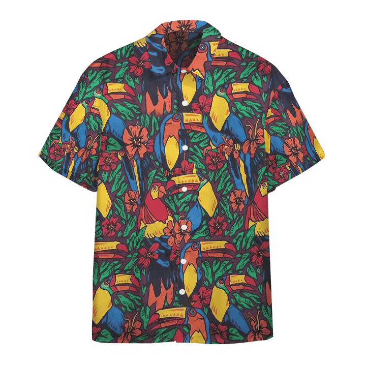 Homesizy 3D Parrots And Toucans Ace Ventura Pet Detective Custom Hawaii Shirt