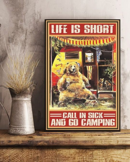 Life Is Short Call In Sick And Go Camping Beer Camping Car Canvas