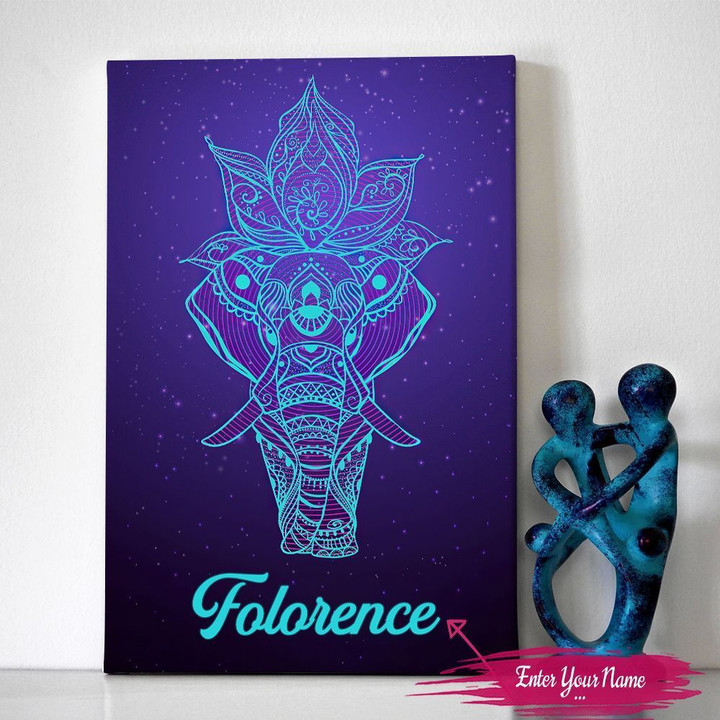 Elephant Yoga Personalized Canvas