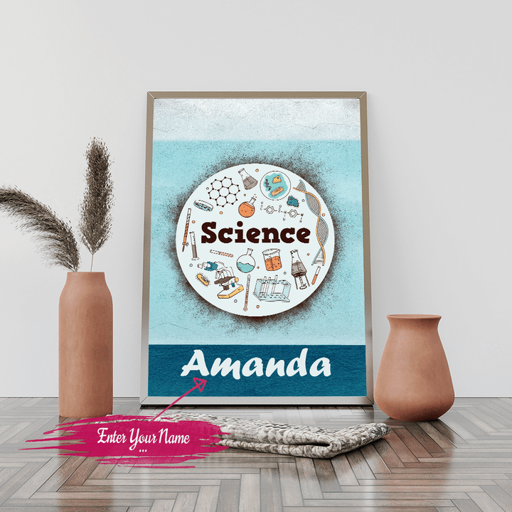 Personalized Custom Name Science Canvas Custom Cosplay Canvas