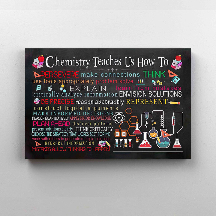 Chemistry Teaches Us Canvas, Classroom Canvas, Chemistry Canvas, Gift Canvas